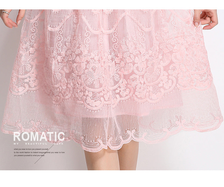 Original design for spring and summer small fragrance style set light luxury and high-end water-soluble lace skirt two-piece set