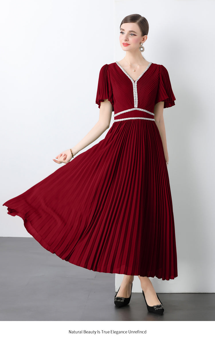 Original design for spring and summer three bedroom pleated oversized skirt with 4 colors to choose from