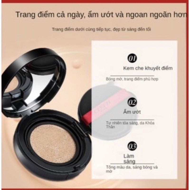 Lerfm Cushion Natural Long Lasting Oil Control Moisturizing Powder Cc Cream Concealer Foundation