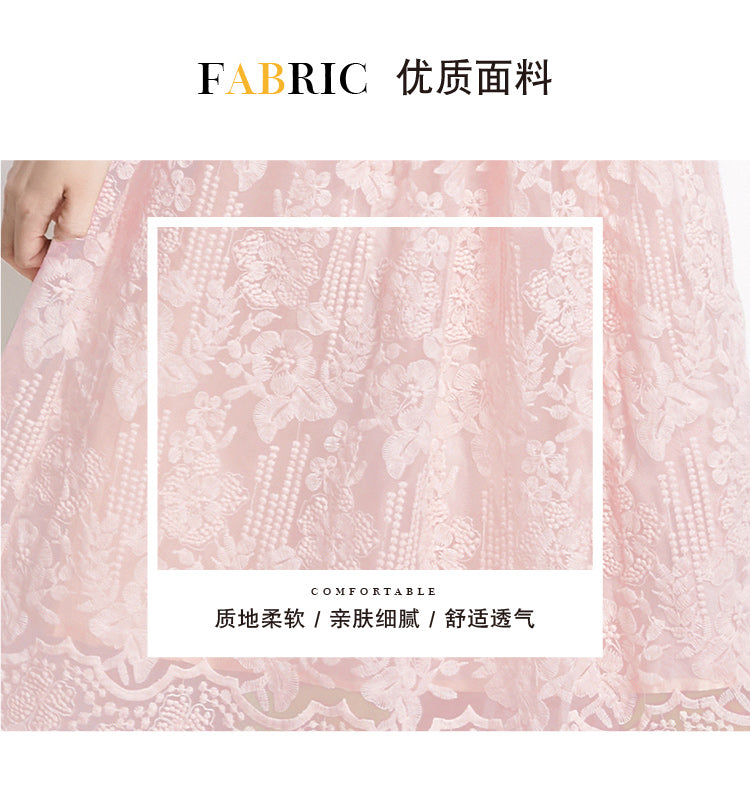Original design for spring and summer long sleeved small fragrance style set light luxury temperament water-soluble lace skirt two-piece set