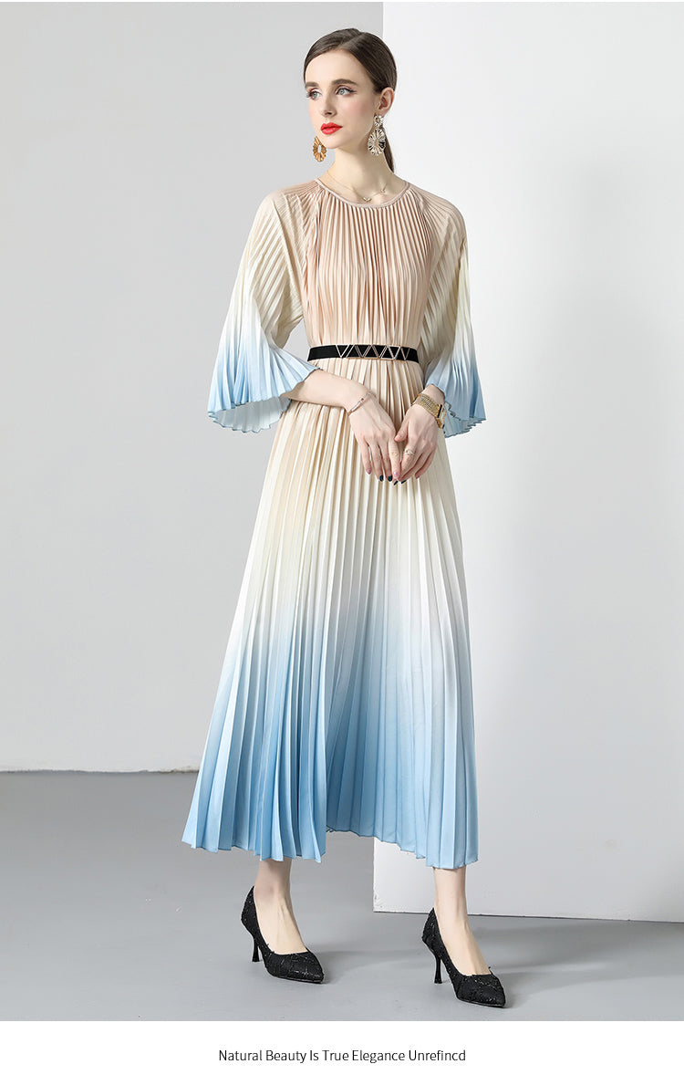 Original design Miyake pleated bulk in stock, oversized skirt, accordion pleated dress