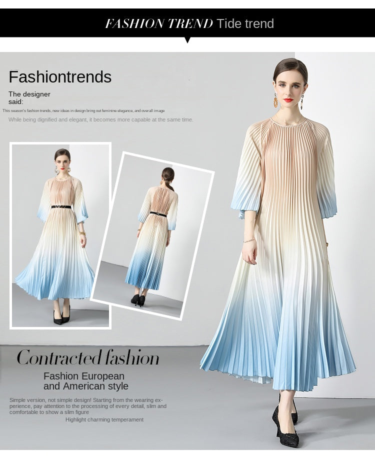 Original design Miyake pleated bulk in stock, oversized skirt, accordion pleated dress