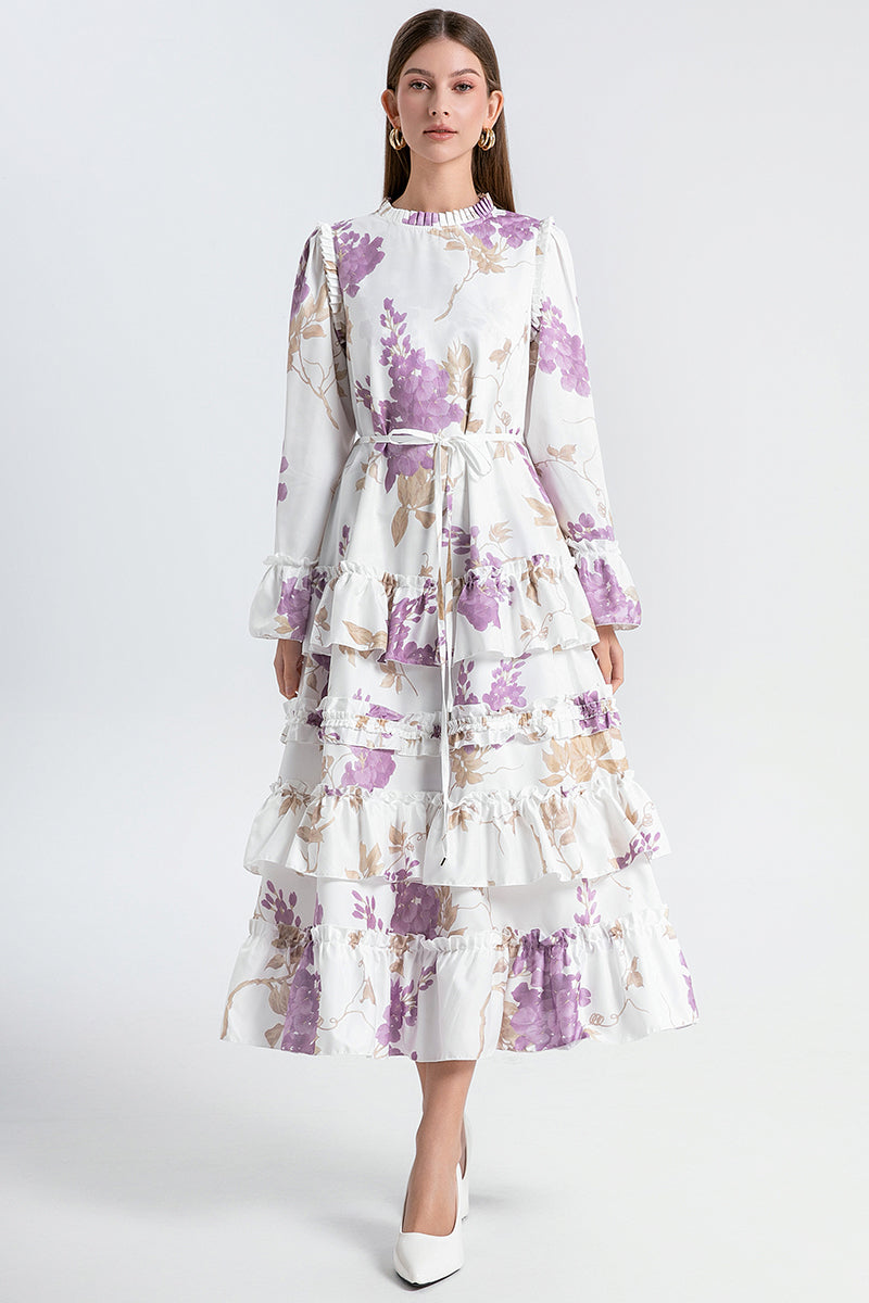 Original Design Heavy Industry European and American Palace Style Double Printed Loose Edition Temperament Cake Skirt