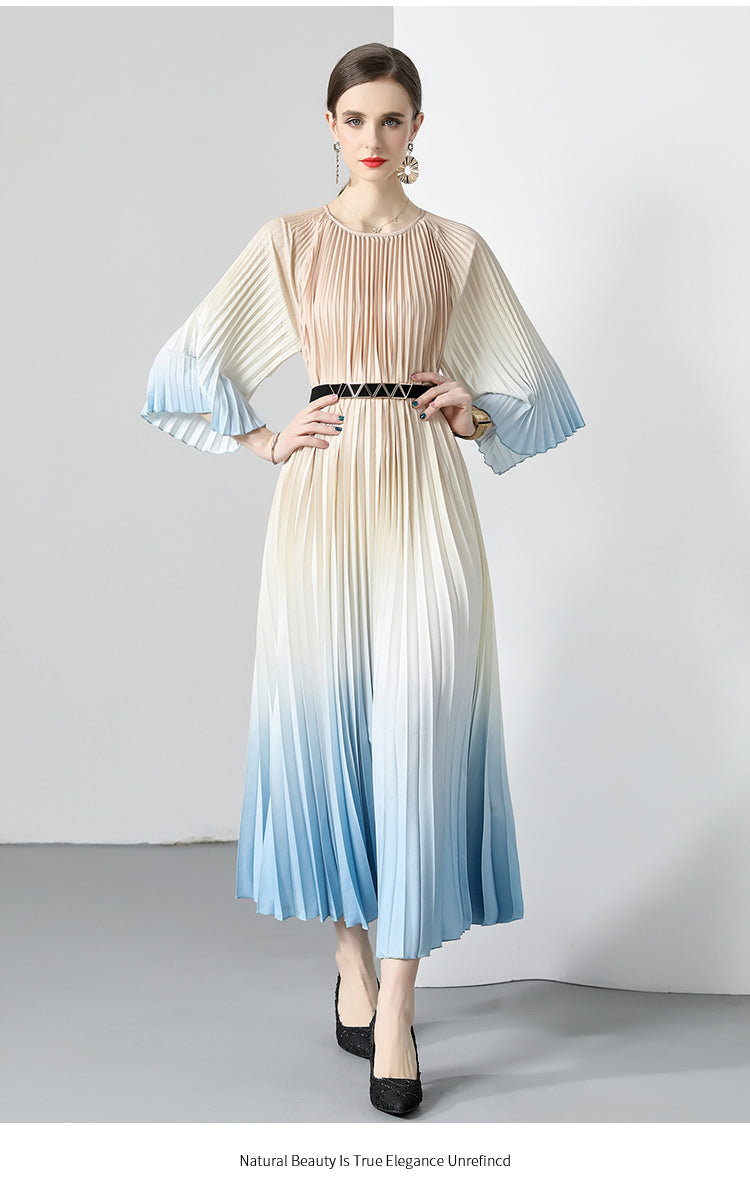 Original design Miyake pleated bulk in stock, oversized skirt, accordion pleated dress