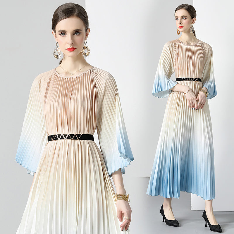 Original design Miyake pleated bulk in stock, oversized skirt, accordion pleated dress