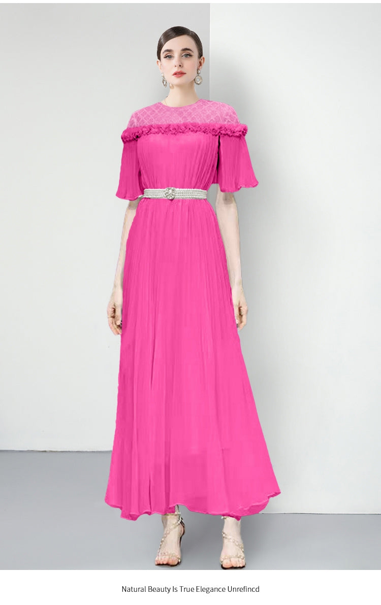Original design for spring and summer three bedroom pleated oversized skirt