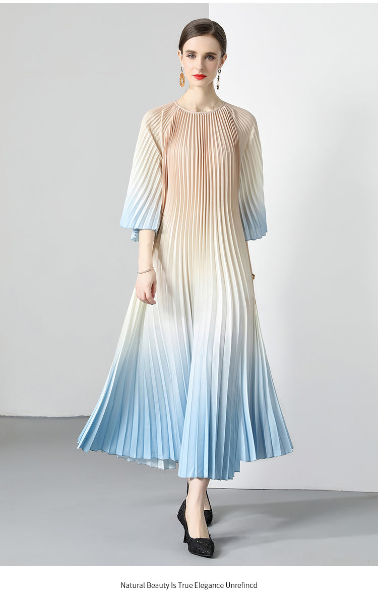Original design Miyake pleated bulk in stock, oversized skirt, accordion pleated dress