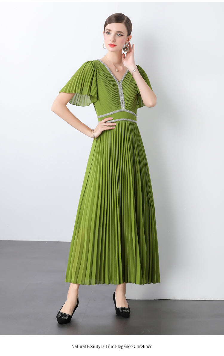 Original design for spring and summer three bedroom pleated oversized skirt with 4 colors to choose from