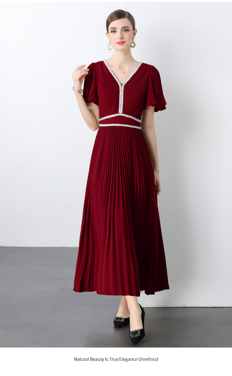 Original design for spring and summer three bedroom pleated oversized skirt with 4 colors to choose from
