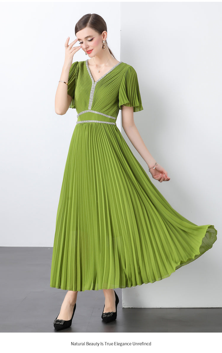 Original design for spring and summer three bedroom pleated oversized skirt with 4 colors to choose from
