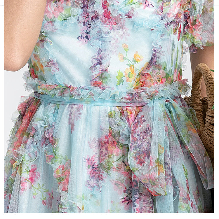 Original design Meizhong exquisite palace style French romantic waist cake skirt