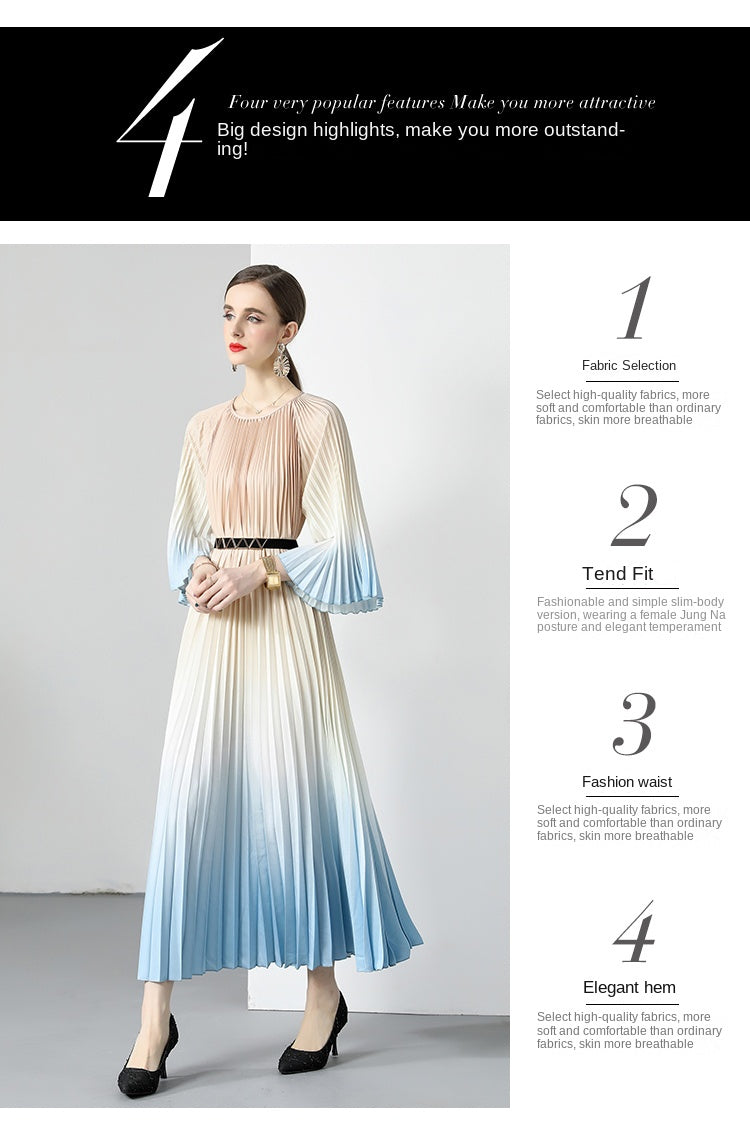 Original design Miyake pleated bulk in stock, oversized skirt, accordion pleated dress