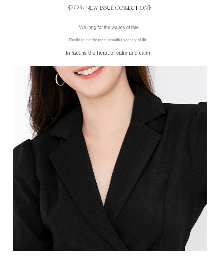 Original design exquisite mesh cake skirt patchwork suit dress temperament fake 2pieces