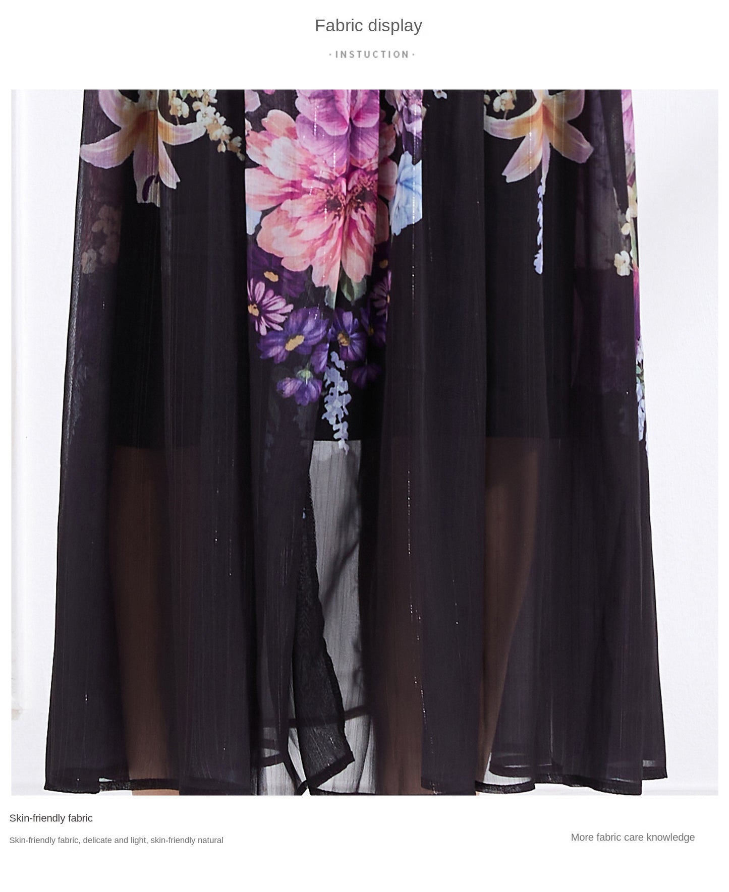 Original design - stand collar, watercolor, floral print, balloon sleeves, cinched waist, large skirt, ruffled skirt