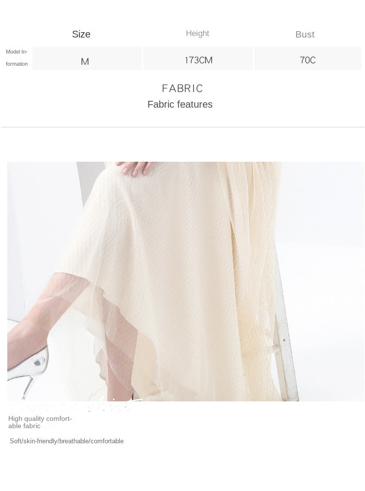 Original design: Spring, Summer, Autumn, resort style, embroidered lace, V-neck, long sleeves, lace and mesh maxi dress
