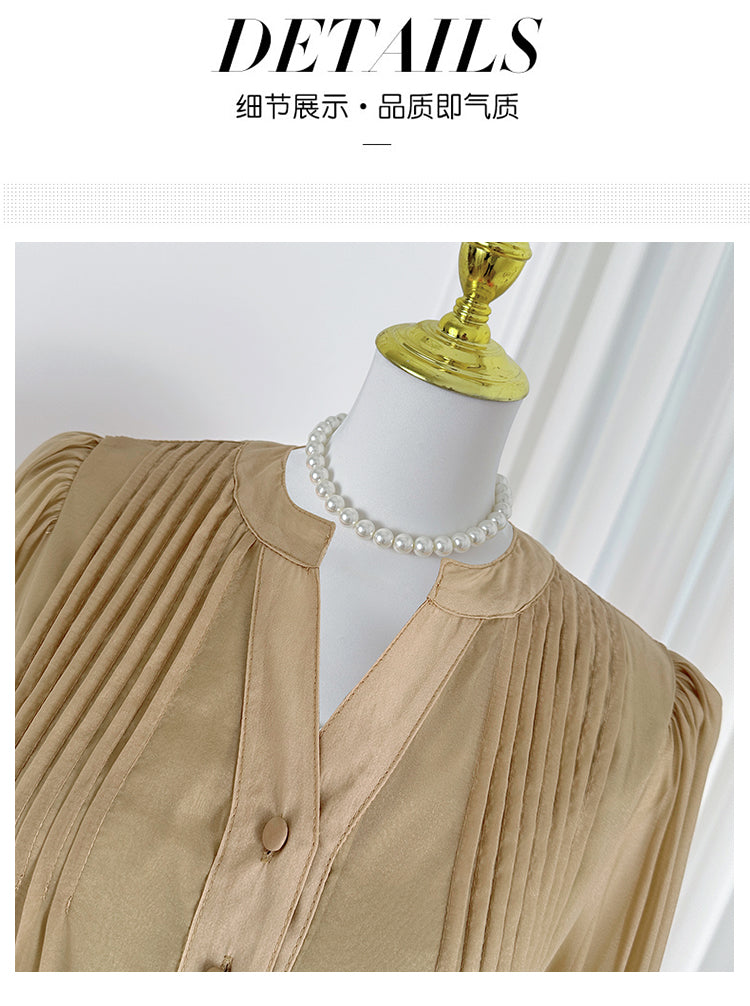 Original design French retro court style hollowed out lace patchwork wood ear trumpet sleeves cinched waist jumpsuit