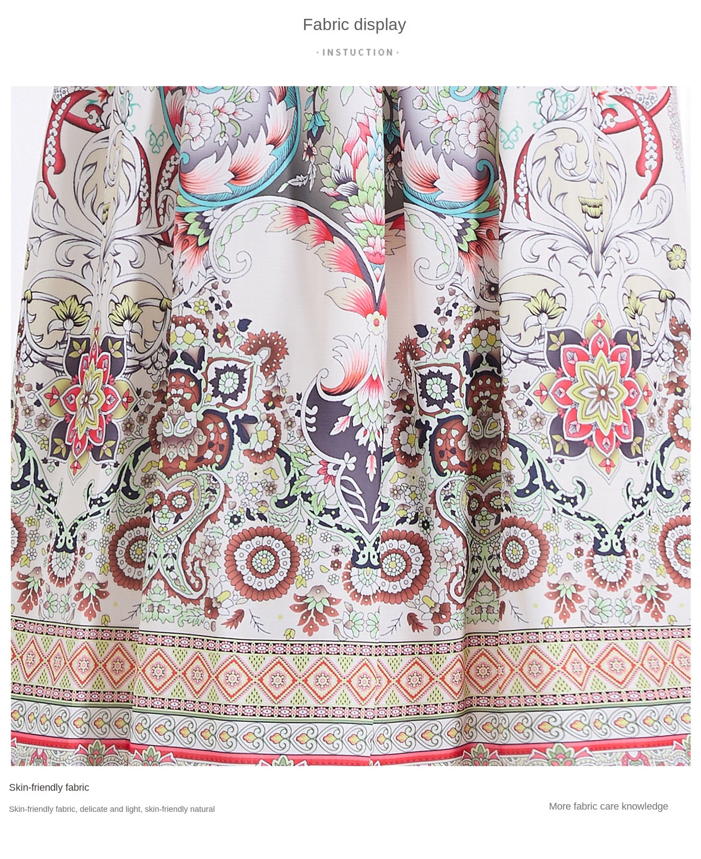 Original design - Spring, Summer, Autumn court style stand collar vintage print balloon sleeve ruffled maxi dress
