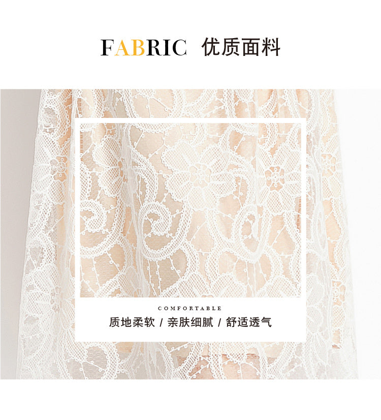 Original design for spring and summer long sleeved lace fashionable slim fit dress for women