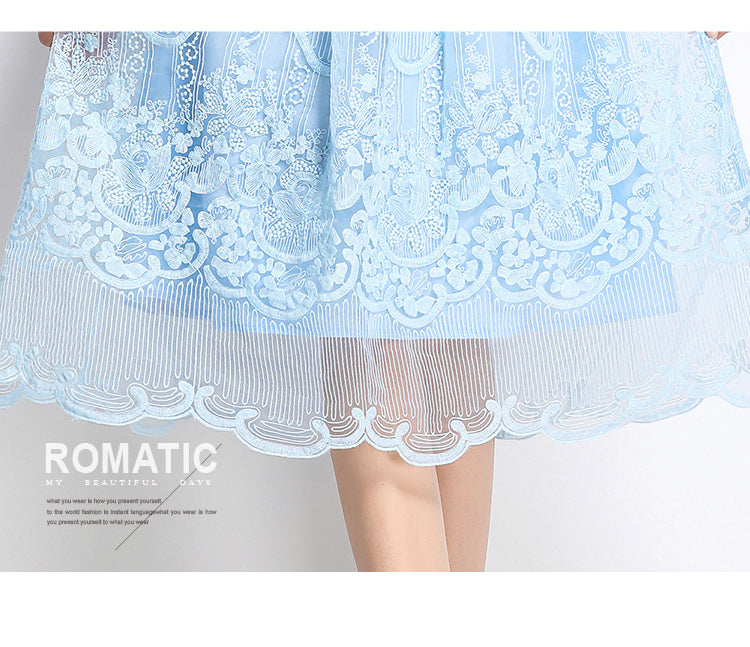 Original design for spring and summer small fragrance style set light luxury and high-end water-soluble lace skirt two-piece set