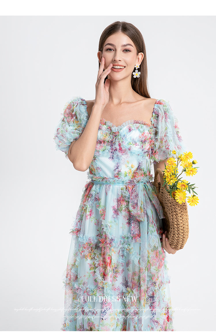 Original design Meizhong exquisite palace style French romantic waist cake skirt