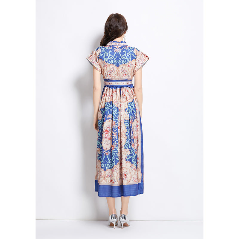 Original Design Spring/Summer Flower Oil Painting Style Long Dress