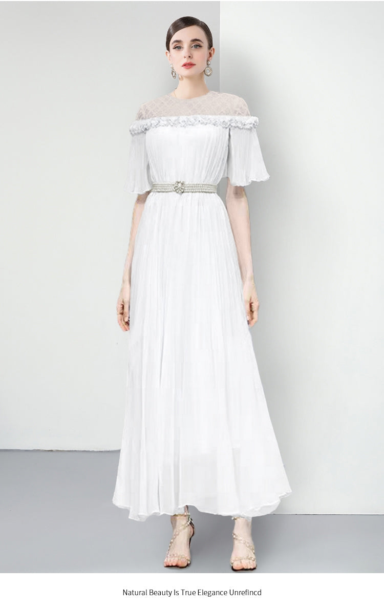 Original design for spring and summer three bedroom pleated oversized skirt