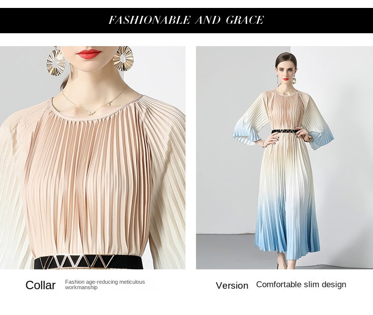 Original design Miyake pleated bulk in stock, oversized skirt, accordion pleated dress