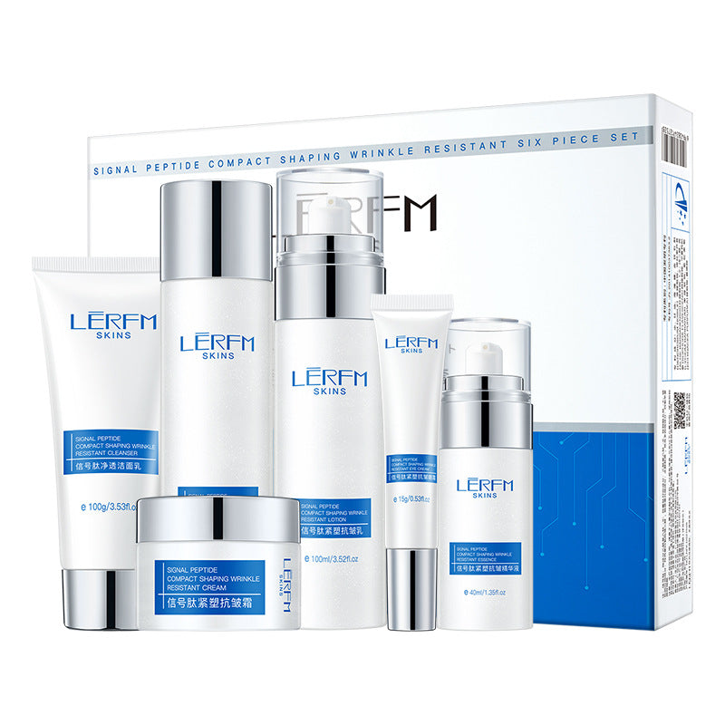 LERFM Fangke Signal Peptide Tight Plastic Anti-Wrinkle Six-Piece Set Firming Skin Care Products Moisturizing Kit Factory Batch Delivery