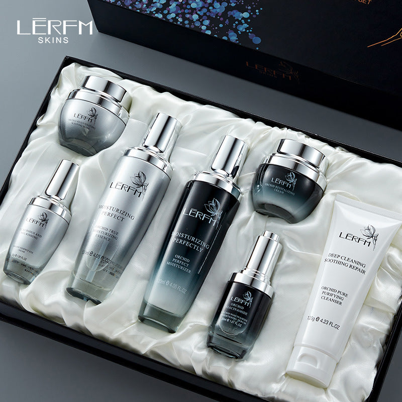 LERFM Fangke Orchid Ultimate Skin Penetration Seven-Piece Skin Care Product 7 Set Moisturizing Autumn and Winter Box