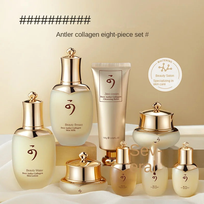 LERFM Fangke Deerhorn Collagen Skin Care Eight-Piece Set Skin Care Kit Moisturizing, Hydrating and Nourishing Wholesale