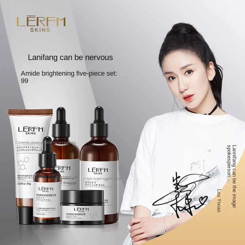 LERFM Fangke Ceramide Light Sense Vibrant and Bright Five-Piece Set Hydrating Moisturizing and Brightening Skin Tone Skin Care Products Box Wholesale