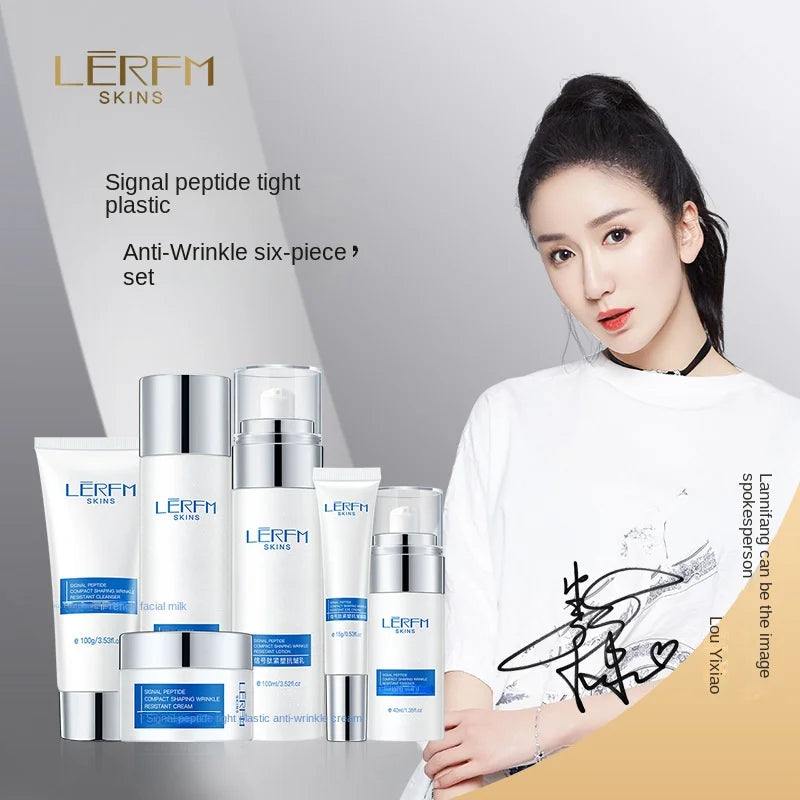 LERFM Fangke Signal Peptide Tight Plastic Anti-Wrinkle Six-Piece Set Firming Skin Care Products Moisturizing Kit Factory Batch Delivery