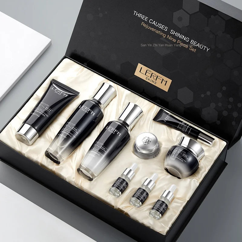 LERFM Fangke Sanyin Zhi Yan Huanyang Nine-Piece Set Set Hydrating Beauty Salon Cosmetics Factory Direct Sales