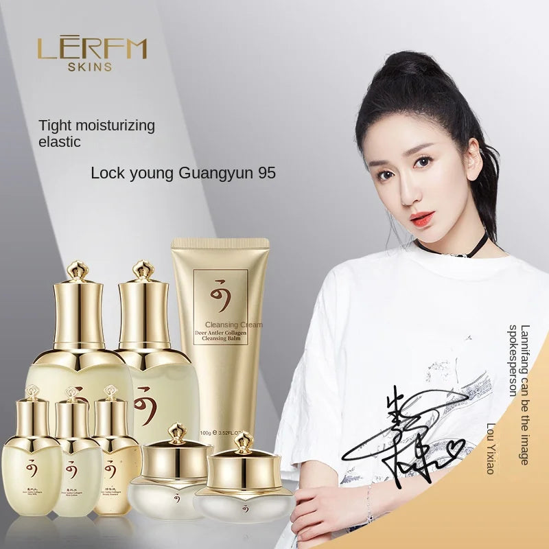 LERFM Fangke Deerhorn Collagen Skin Care Eight-Piece Set Skin Care Kit Moisturizing, Hydrating and Nourishing Wholesale