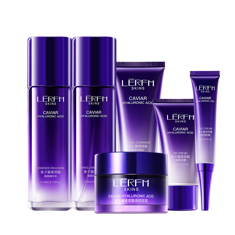 LERFM Fangke Caviar Hyaluronic Acid Face Brightening Kit Mild Hydrating Beauty Salon Special Skin Care Kit