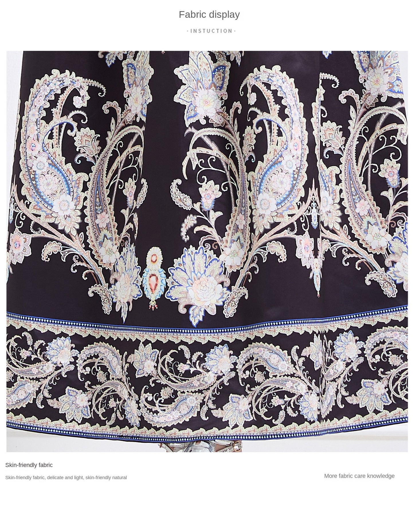 Original design - spring/summer resort-style lace-up wrap skirt, balloon sleeves, cross collar print, wide hem ruffle skirt