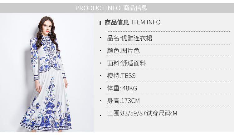 Original design for spring and summer ethnic style shirt top mid length skirt set