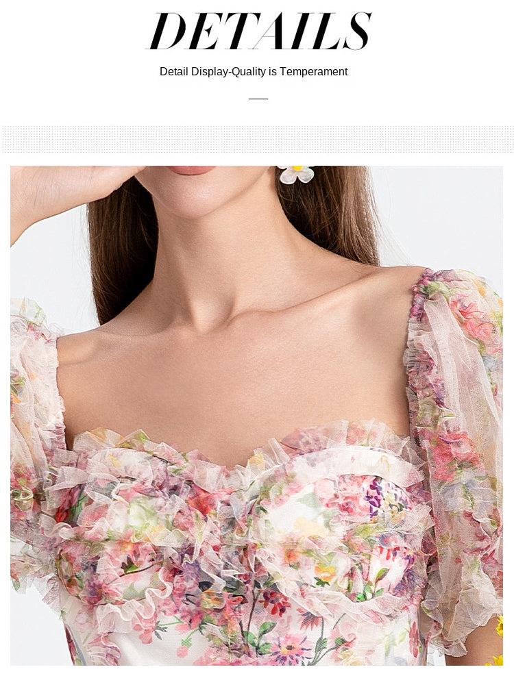 Apricot beauty heavy industry boutique palace style French romantic waist cake skirt