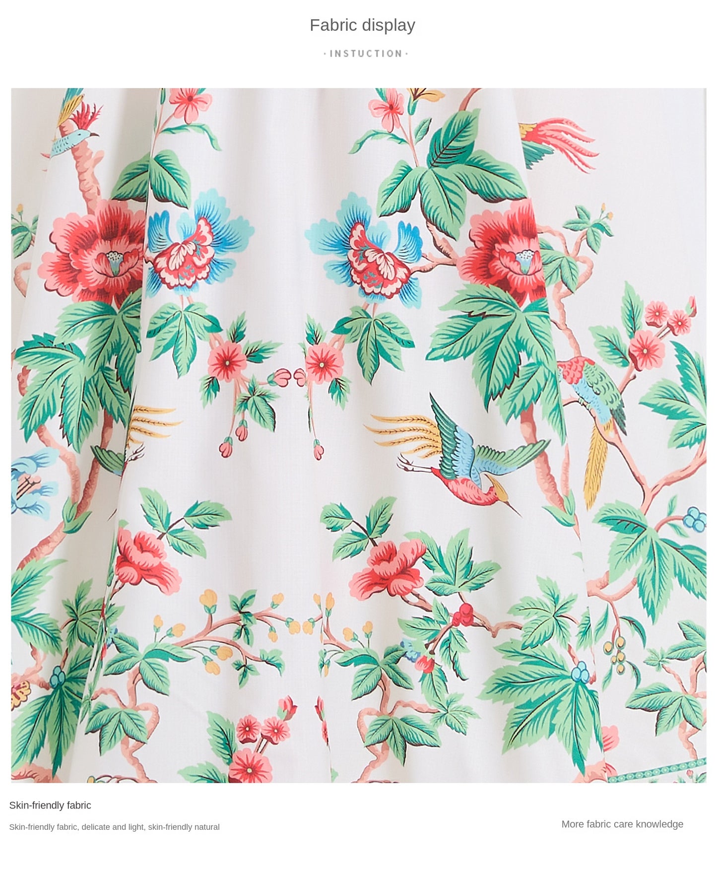 Original design Spring/summer resort-style V-neck, linen, floral, printed, balloon-sleeved, waist-cinching, ruffled maxi skirt