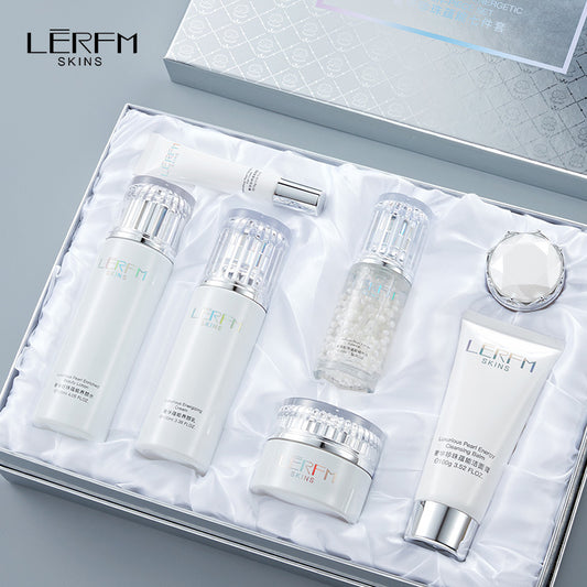 LERFM  Fangke Luxury Pearl Can Seven-Piece Gentle Moisturizing Facial Skin Care Kit Factory Delivery
