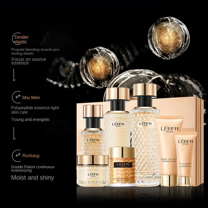 LERFM  Fangke Propolis Polypeptide Secret Time Zhenjin Seven-Piece Deep Hydrating Nourishing Moisturizing Cover