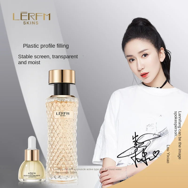 LERFM  Fangke Double Extract Anti-Wrinkle Youth Enjoy Serum Set Toner and Lotion Moisturizing Skin Rejuvenation Skin Care Products Wholesale