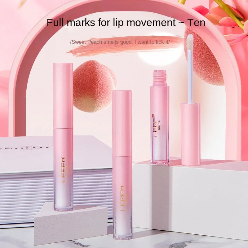 LERFM  Fangke Shea Butter Peach Moisturizing Lip Guard Milk Lipstick Base Moisturizing Exfoliating Lipstick Powder Tender Lip Gloss