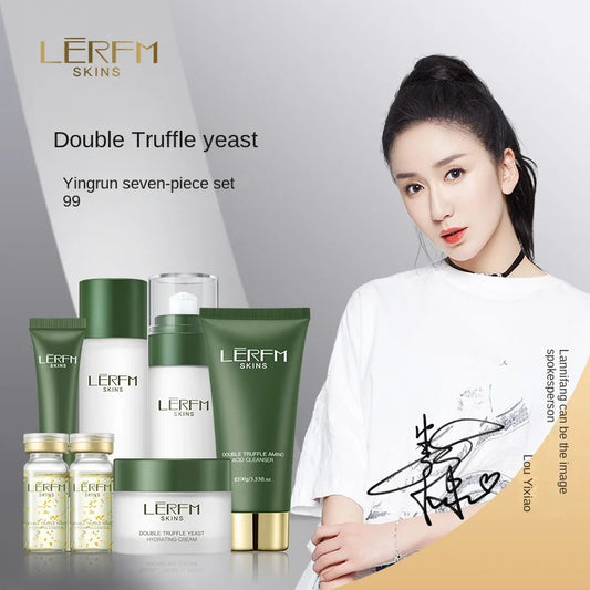 LERFM Fangke Double Truffle Yeast Moisturizing Seven Piece Set Summer Skin Care Moisturizing Kit Factory Direct Sales