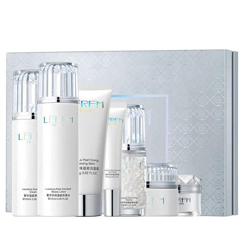 LERFM  Fangke Luxury Pearl Can Seven-Piece Gentle Moisturizing Facial Skin Care Kit Factory Delivery