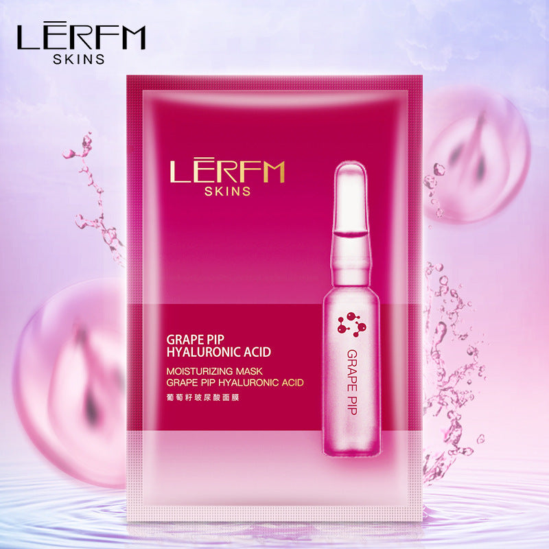 LERFM  Fangke Grape Seed Hyaluronic Acid Mask Moisturizing Mask Patch Spring and Summer Skin Care Products Makeup Wholesale