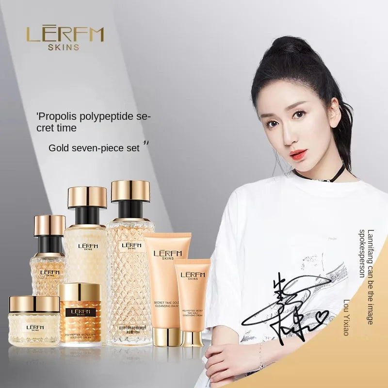 LERFM  Fangke Propolis Polypeptide Secret Time Zhenjin Seven-Piece Deep Hydrating Nourishing Moisturizing Cover