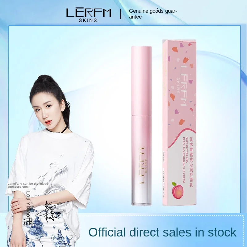 LERFM  Fangke Shea Butter Peach Moisturizing Lip Guard Milk Lipstick Base Moisturizing Exfoliating Lipstick Powder Tender Lip Gloss