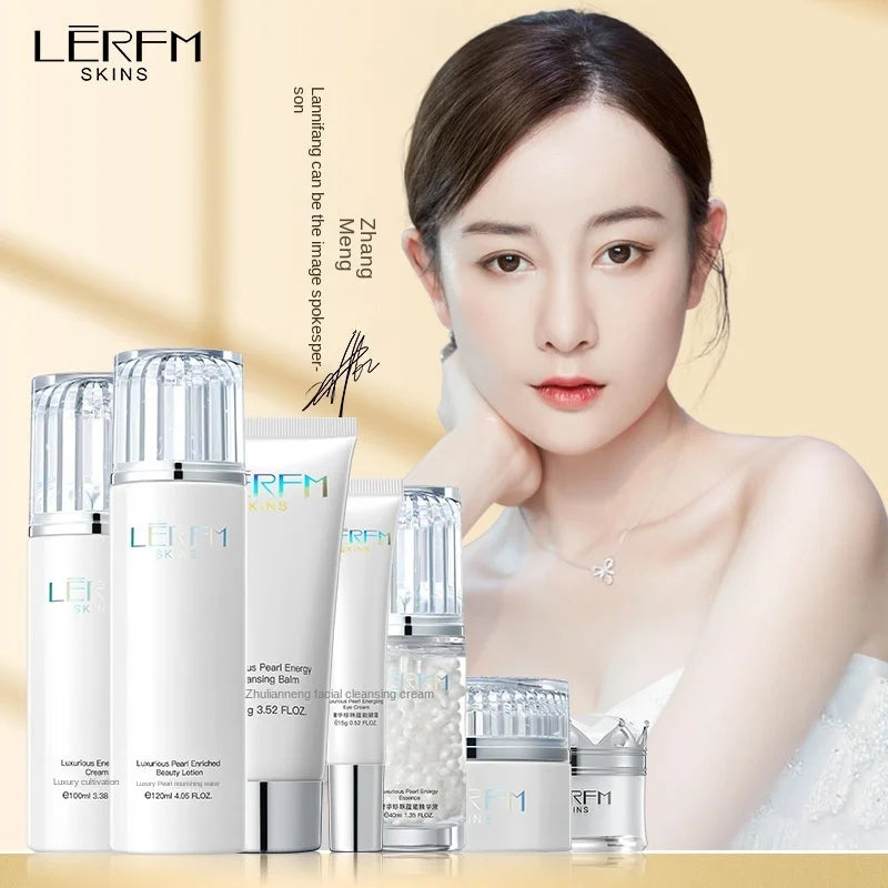 LERFM  Fangke Luxury Pearl Can Seven-Piece Gentle Moisturizing Facial Skin Care Kit Factory Delivery