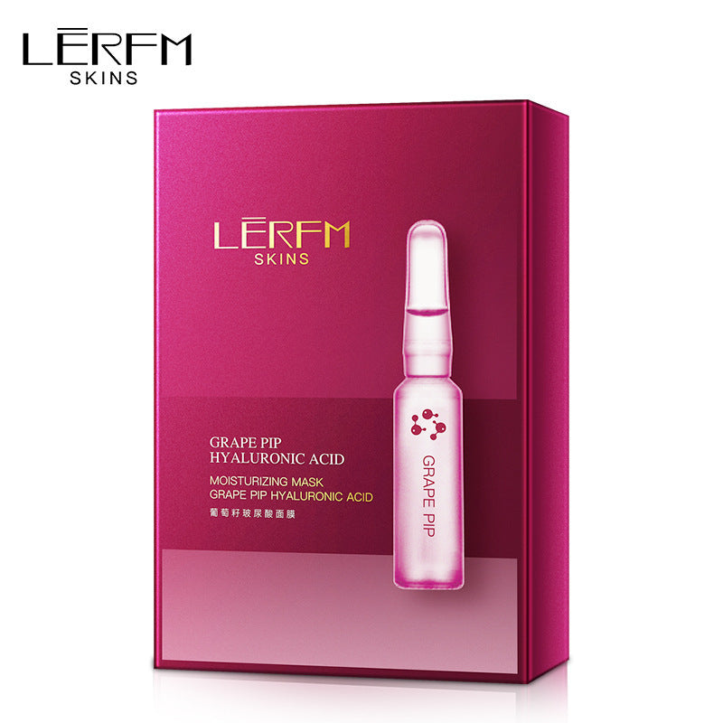 LERFM  Fangke Grape Seed Hyaluronic Acid Mask Moisturizing Mask Patch Spring and Summer Skin Care Products Makeup Wholesale